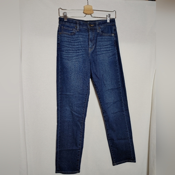 Uniqlo Jeans Skinny Straight High‎ Rise Medium Dark Wash Cotton Spandex 26 - Picture 5 of 8
